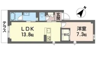 ヴァレンティア【1階】の間取り