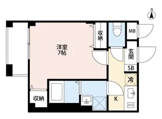 ビーカーサヒガシニッポリ【5階】の間取り