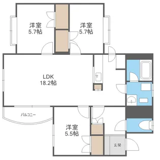ラビリンス山の手【3階】の間取り