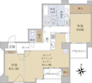 ディアハイム赤羽南館【1階】の間取り