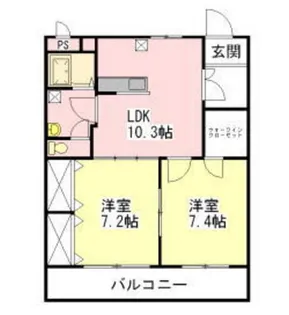 グラン・シエル弐番館【3階】の間取り