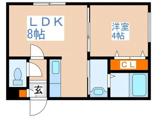 クレアメゾン環状通東【3階】の間取り
