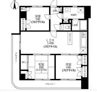 ロイヤルマリーンハイム【1階】の間取り