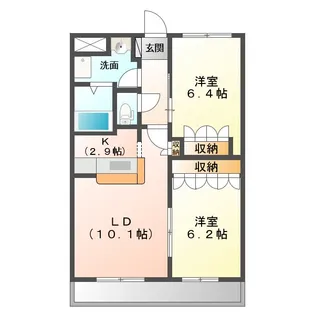 アシューレ A【2階】の間取り