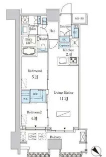 レガシス中目黒【4階】の間取り