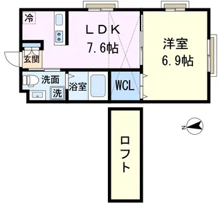 ツカーノ【2階】の間取り