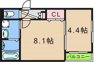 AIA難波南【4階】の間取り