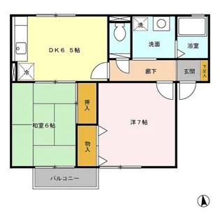 セジュール花岡【2階】の間取り