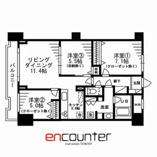 レジディア目白【9階】の間取り