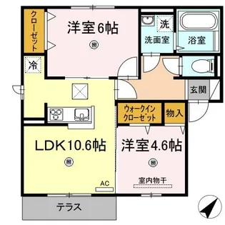 セジュール海田【1階】の間取り