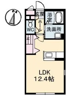 コートドール浜田【1階】の間取り