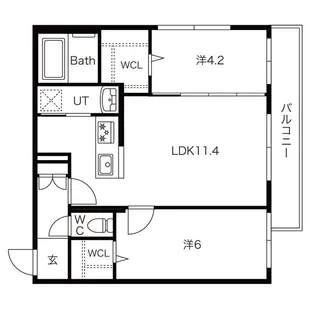 フォレスタ月寒東【1階】の間取り