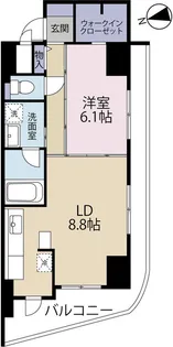 カスタリアタワー肥後橋【10階】の間取り