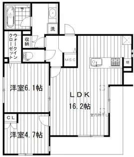 MANSION KAZAN【1階】の間取り