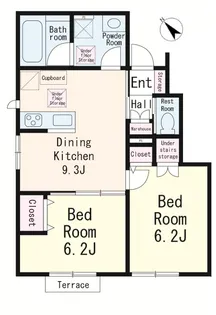 シティパル富士本【1階】の間取り