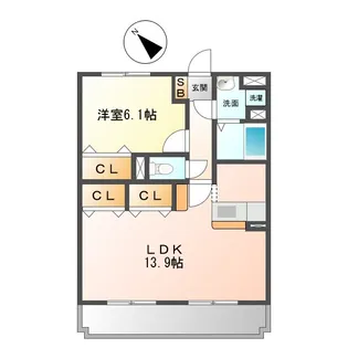 エスペランサ・アイ【2階】の間取り