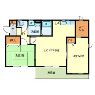 カーサ・シプリ【1階】の間取り