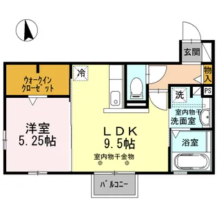 Rise(ライズ) A棟【1階】の間取り