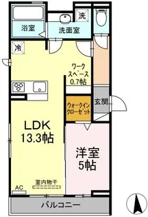 クレール森末【2階】の間取り