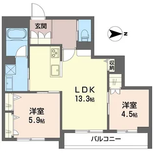 レフィアント【3階】の間取り