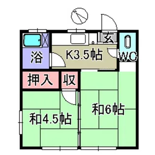 第2コーポ恵【1階】の間取り