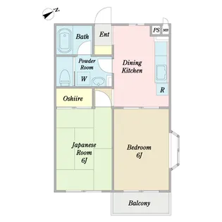 フローレンス美郷 弐番館【2階】の間取り