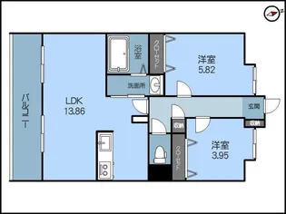 MOND YONEYAMA II【2階】の間取り