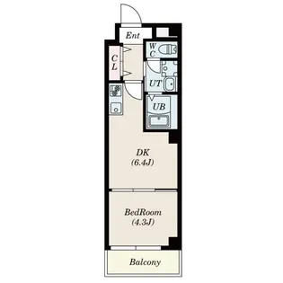 ラフィール福島【8階】の間取り