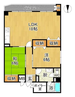 みちのくコーポ【5階】の間取り