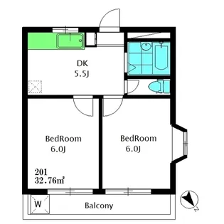 シェルガーデン【2階】の間取り