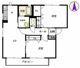 ガーデンコート II棟【2階】の間取り
