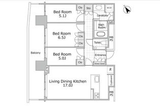 パークコート赤坂檜町ザ タワー【33階】の間取り