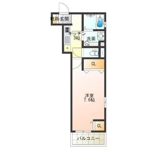 ヴィーブル阿倍野west【2階】の間取り