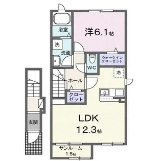 ボヌール・シュテレII【2階】の間取り