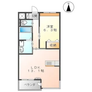 ファインパレスV【3階】の間取り