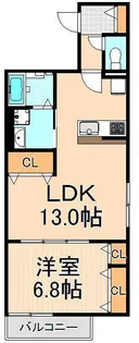 ヴァン・ヴェール百花園【3階】の間取り