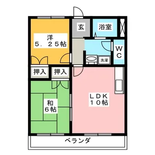 ガーデンロイヤル A棟【2階】の間取り