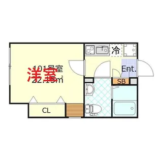 ルノンフォレスト羽田【1階】の間取り