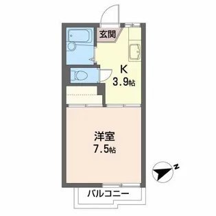 サンハイツ野田 B【2階】の間取り