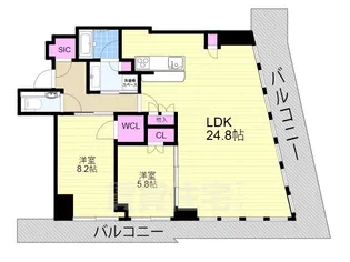 Brillia Tower堂島【18階】の間取り