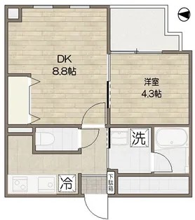 ムジーク北参道【8階】の間取り