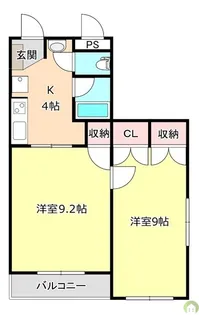 K’sガーデン住吉I【2階】の間取り