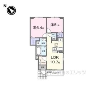 シュタインブルネン【1階】の間取り
