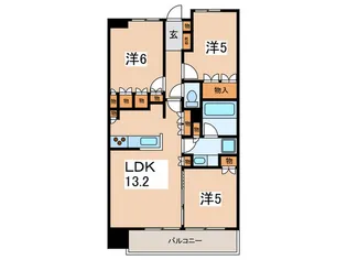 ザ・パークハウス町田【8階】の間取り