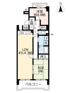 URアーバンラフレ志賀【8階】の間取り