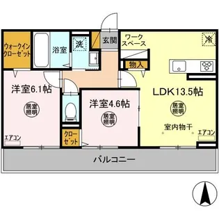 オーフィングIII【3階】の間取り