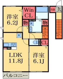 グランドロイヤル【2階】の間取り