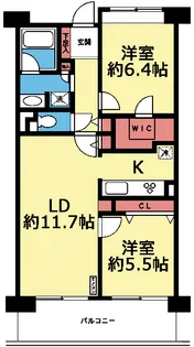 CASSIA横濱ガーデン山【2階】の間取り