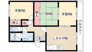 エクセル大和【4階】の間取り