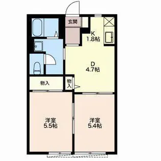 アルジャン室町【1階】の間取り